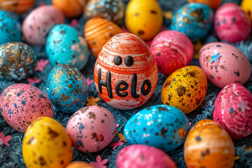 Fototapeta premium colorful photo of the text 