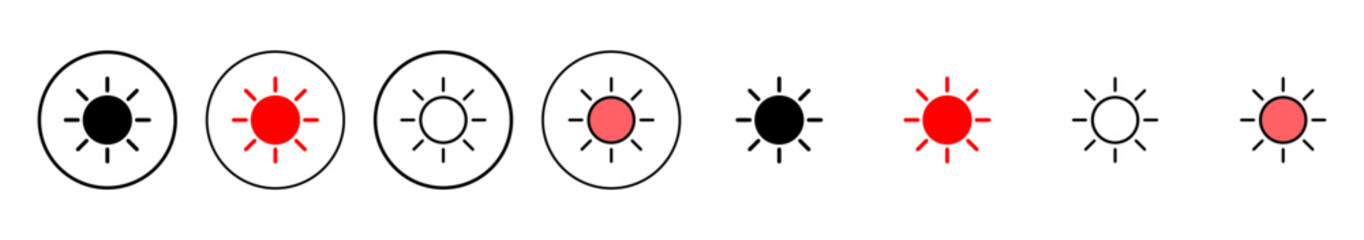 Sun icon vector illustration. Brightness sign and symbol.