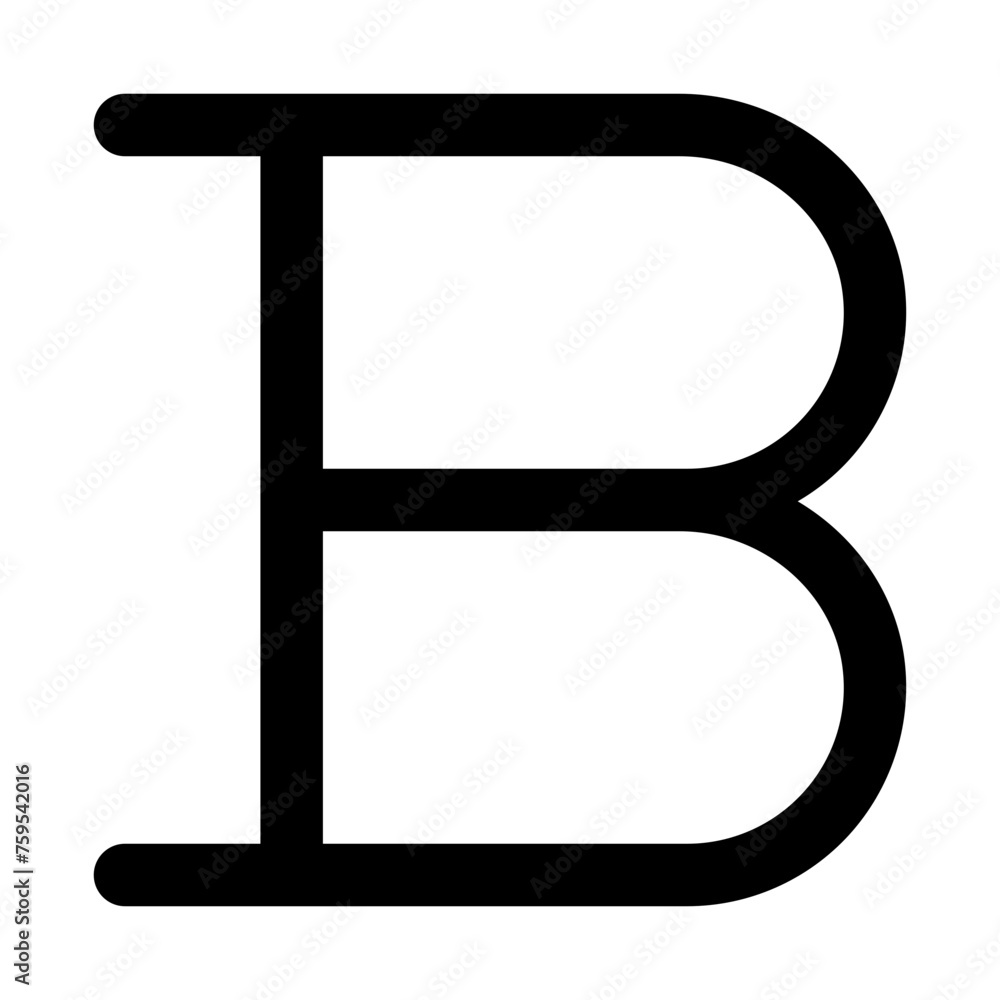 Poster bold icon in outline style. simple text formatting vector illustration — pixel-perfect icon.