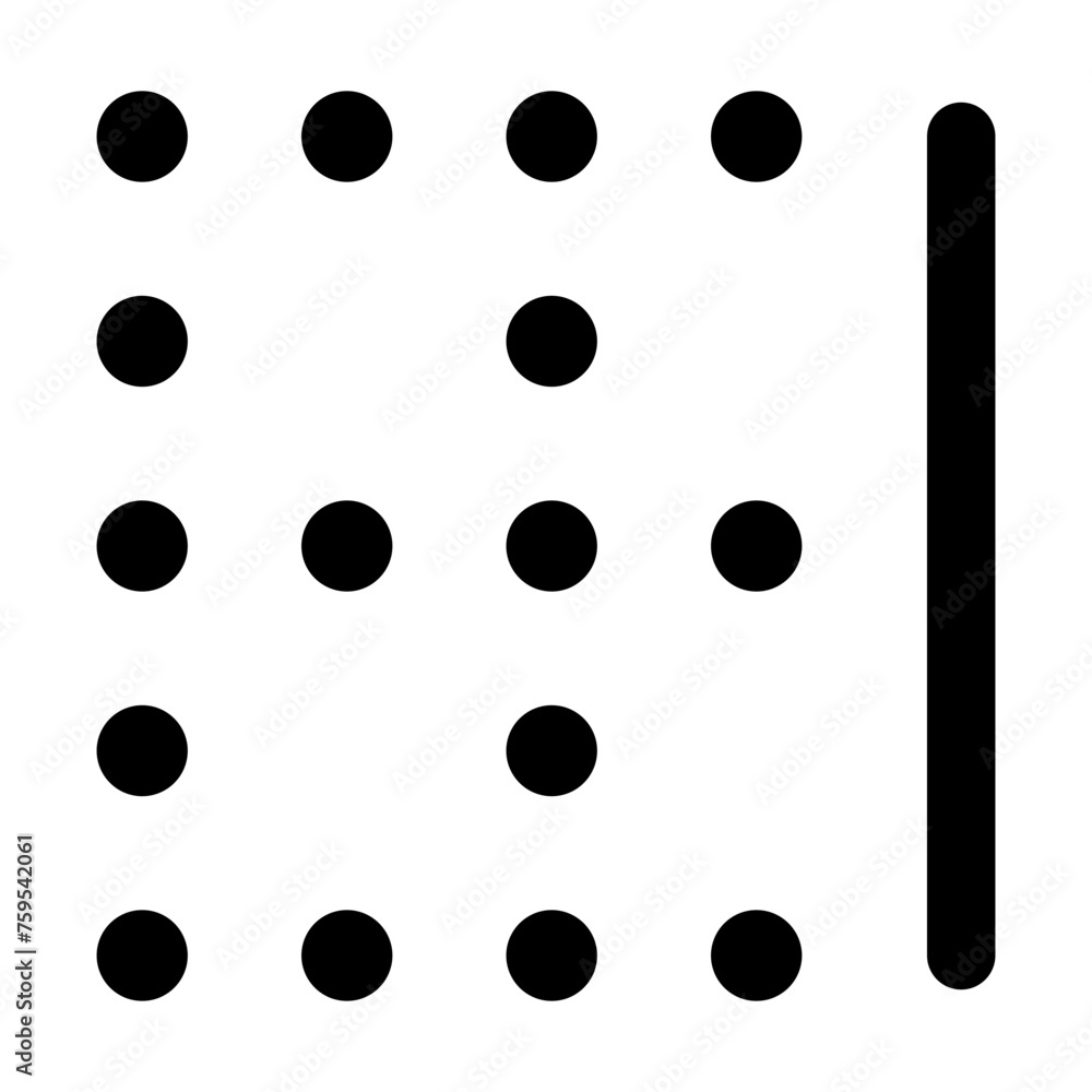 Aufkleber border right icon in outline style. simple text formatting vector illustration — pixel-perfect icon.