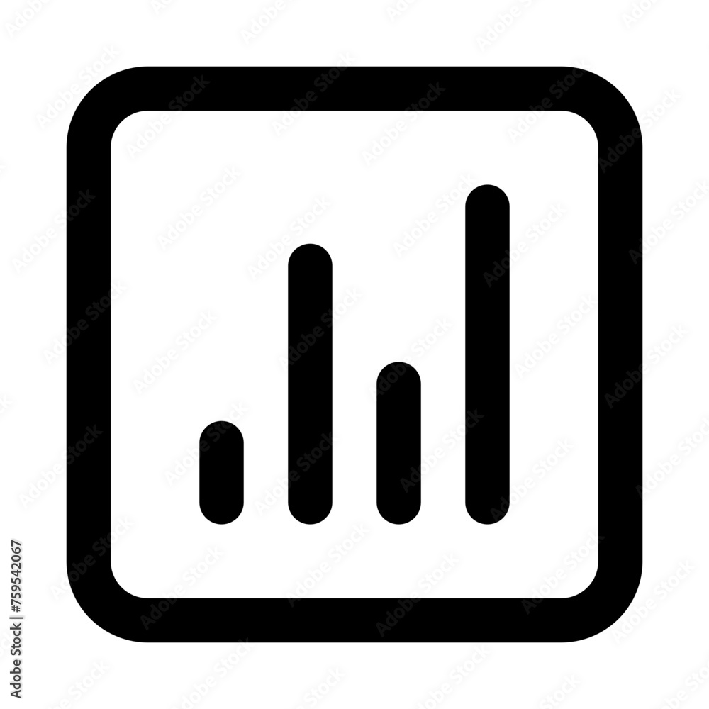Poster diagram chart icon in outline style. simple text formatting vector illustration — pixel-perfect icon