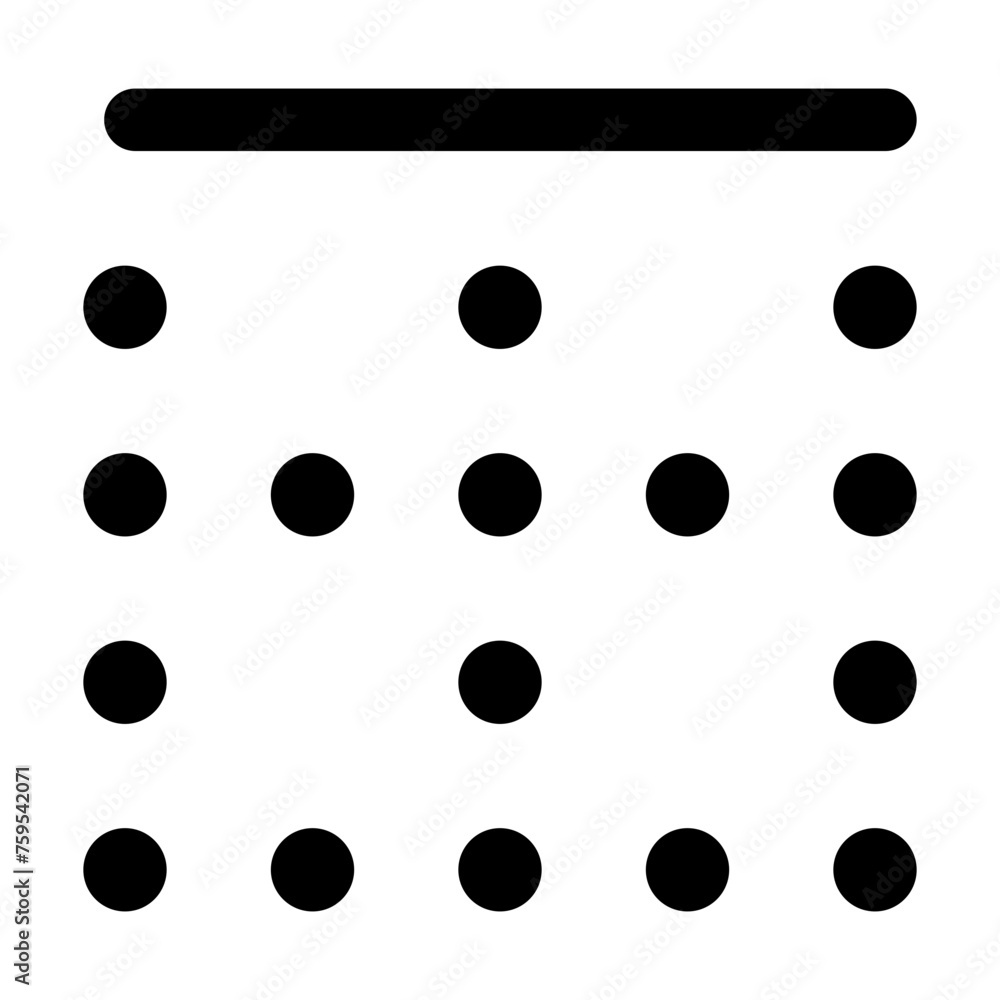 Poster border top icon in outline style. simple text formatting vector illustration — pixel-perfect icon.