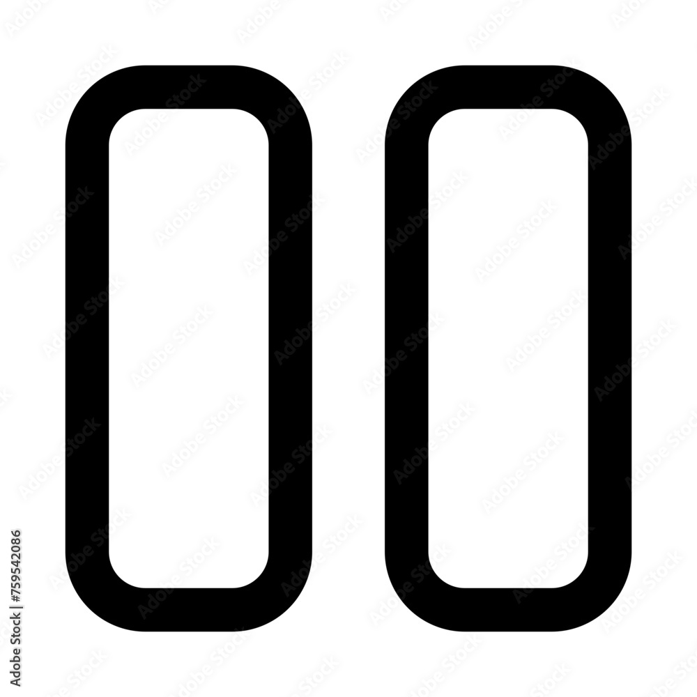 Poster columns icon in outline style. simple text formatting vector illustration — pixel-perfect icon.