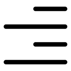 Align right icon in outline style. Simple text formatting vector illustration — pixel-perfect icon.