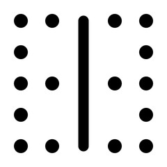 Fototapeta premium Border center vertical icon in outline style. Simple text formatting vector illustration — pixel-perfect icon.