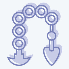 Icon Manriki Gusari. related to Ninja symbol. two tone style. simple design editable. simple illustration