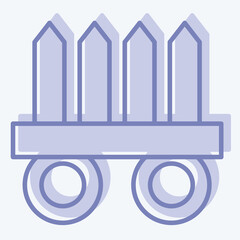 Icon Nekode. related to Ninja symbol. two tone style. simple design editable. simple illustration