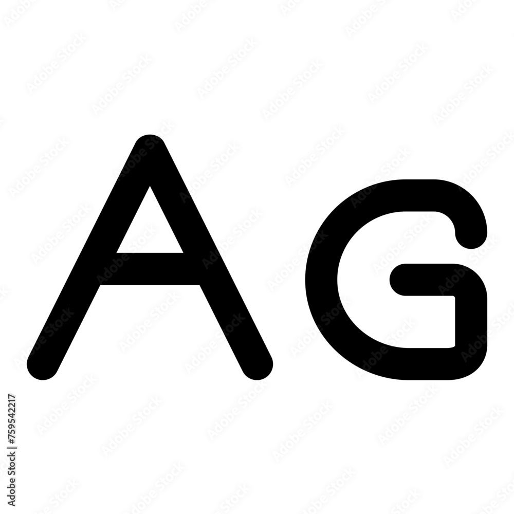 Poster small caps icon in outline style. simple text formatting vector illustration — pixel-perfect icon.