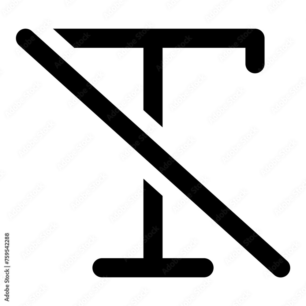Poster hide text icon in outline style. simple font vector illustration — pixel-perfect icon.