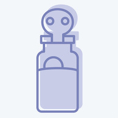 Icon Poison. related to Ninja symbol. two tone style. simple design editable. simple illustration