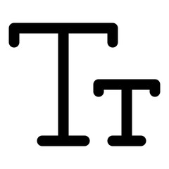 Text size icon in outline style. Simple text formatting vector illustration — pixel-perfect icon.