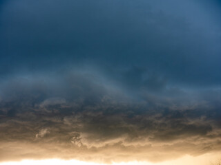 Gray Clouds Cover The Sun Light