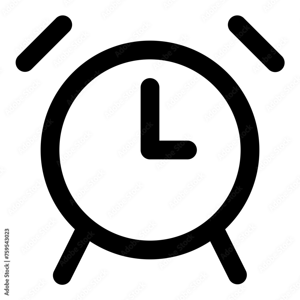 Poster alarm icon in outline style. simple reminder vector — pixel-perfect icon.
