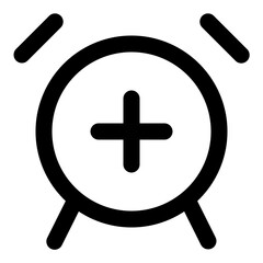 Fototapeta premium Create alarm icon in outline style. Simple reminder vector — Pixel-perfect icon.