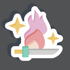 Sticker Ninja Symbol. related to Ninja symbol. simple design editable. simple illustration