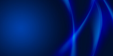Graphic illustration, dark blue wallpaper. curved lines glowing colorful concepts. Modern digital technology background. Template for a website, cover, and background design.