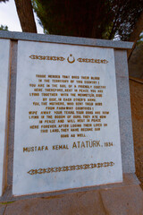 Çanakkale Martyrs' Memorial military cemetery is a war monument commemorating approximately Turkish soldiers who participated in the Battle of Gallipoli.