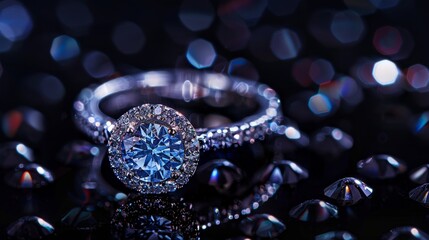 Shiny Crystal Stone A Luxurious Fashion Jewelry Ring with Precious Gem