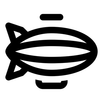 recommend clip art: Icon of a blimp in outline style vector. Use for web, app, mobile design, infographic, etc