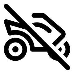Motorcycle off vector line icon
