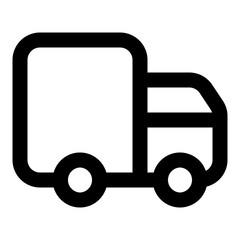 Truck icon in line vector. Simple transport outline vector icons — Pixel perfect icon.