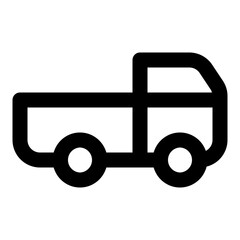 Pickup truck icon in line vector. Simple transport outline vector icons — Pixel perfect icon.