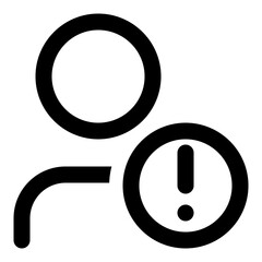 User Exclamation Mark Circle Icon