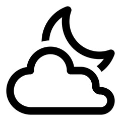 Fototapeta premium Cloud Moon Icon