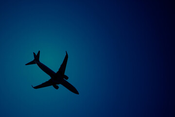 飛行機の影