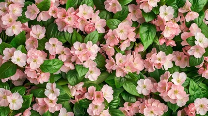 A cluster of pink and white tulips in full bloom creates a beautiful spring garden scene