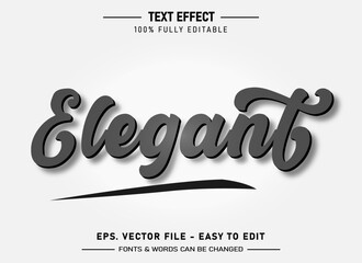 Elegant Engraved Black Leather Text Effect vector