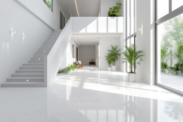 Home interior white and clean space for creative living lifestyle house beutiful living area and...