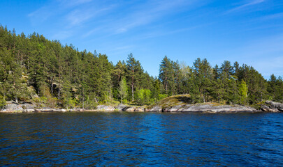 The coast of Lake Ladoga