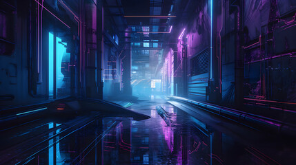Imagining Cyberpunk: Abstract Artwork Infused with Sci-Fi Vibes