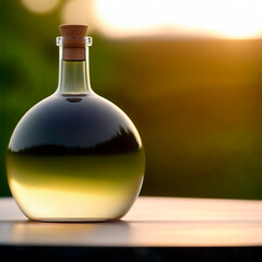 Golden Hour Elixir: A Captivating Bottle of Serenity