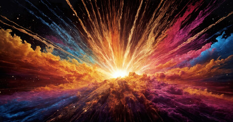 Big explosion of bright colors