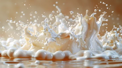 Foto op Plexiglas white milk splash background © Atipong