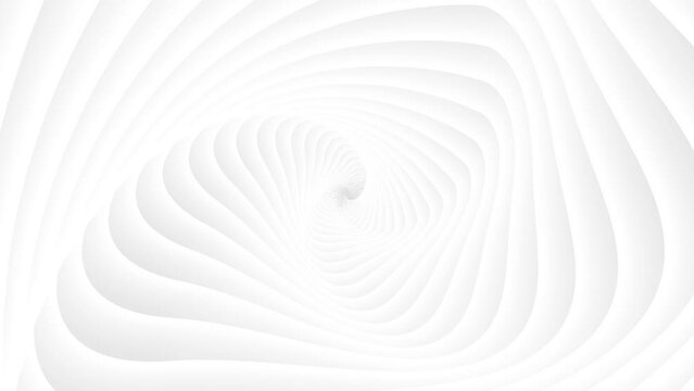 White abstract looping background animation with waves. Creative Architectural Concept 