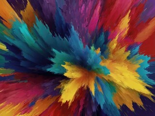 Fototapeta na wymiar abstract colorful background with fractal explosion