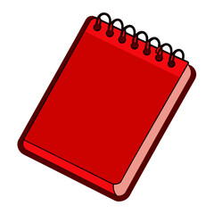 red notebook.