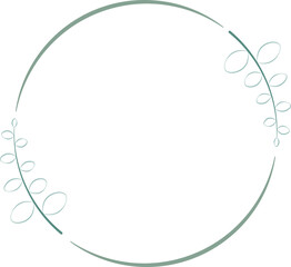 Abstract floral circle frame illustration        