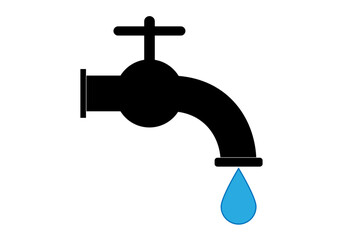 Icono negro de un grifo clásico en fondo blanco.