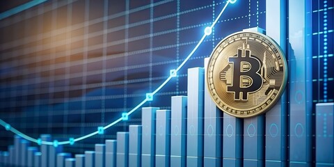 bitcoin, growing, chart