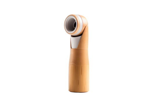 Close Up of Wooden Object on White Background. on a White or Clear Surface PNG Transparent Background.