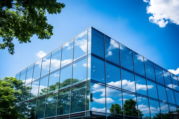 Reflecting Nature: Modern Architecure Encapsulated in Glass and Steel Merging Urban Landscape with the Sky