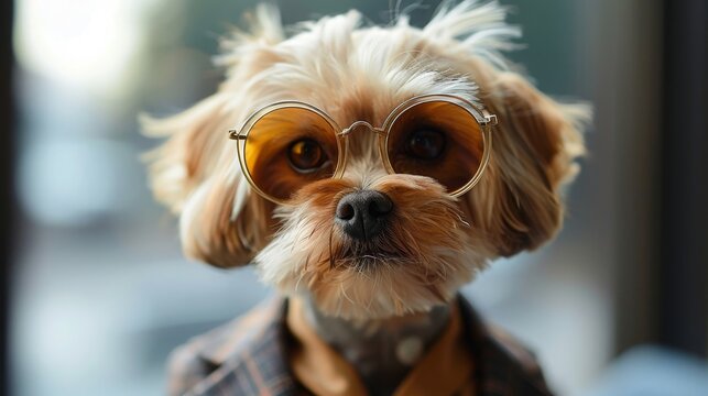 ビジネススーツを着た犬のポートレート,Generative AI AI画像