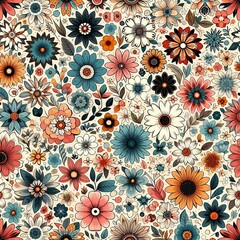 Flower and leaf small pattern textiles cloths design background
