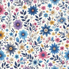 Flower and leaf small pattern textiles cloths design background
