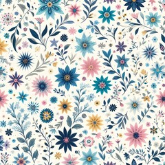 Flower and leaf small pattern textiles cloths design background
