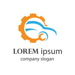 illustration of a car repair shop logo